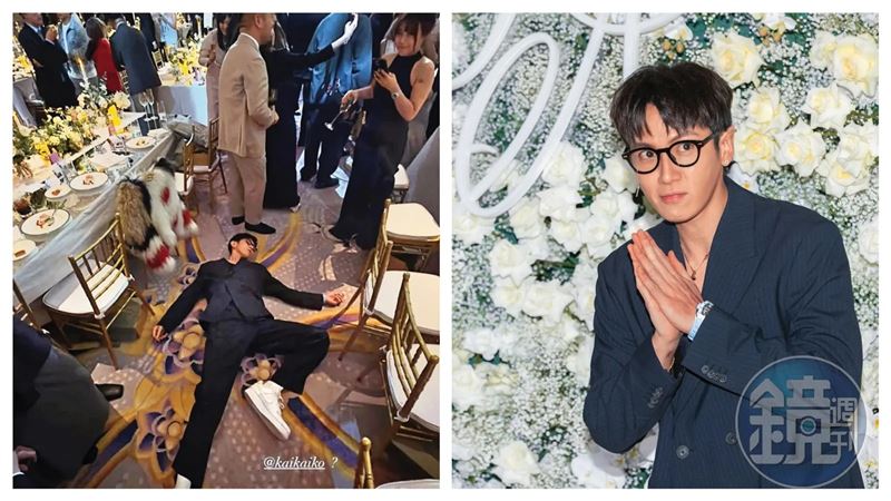 柯震東透過經紀公司出面澄清，強調只是配合拍照的趣味動作，並非爛醉失態。（翻攝自Instagram@ozifp、本刊資料照）