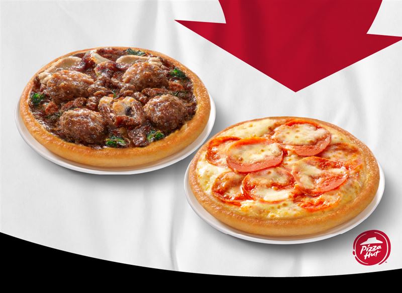 必勝客單點個人比薩第二件半價，包含夏威夷、鐵板雙牛等指定熱門口味(圖／必勝客提供）