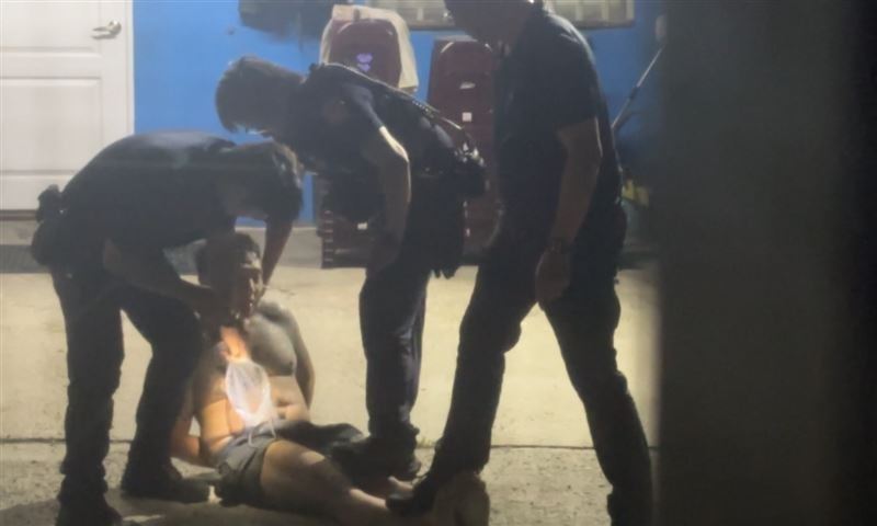 陳姓男子辯稱吸毒後神智不清，沒有殺害及傷人意圖，台中地院裁定羈押禁見3個月。(圖／翻攝畫面)