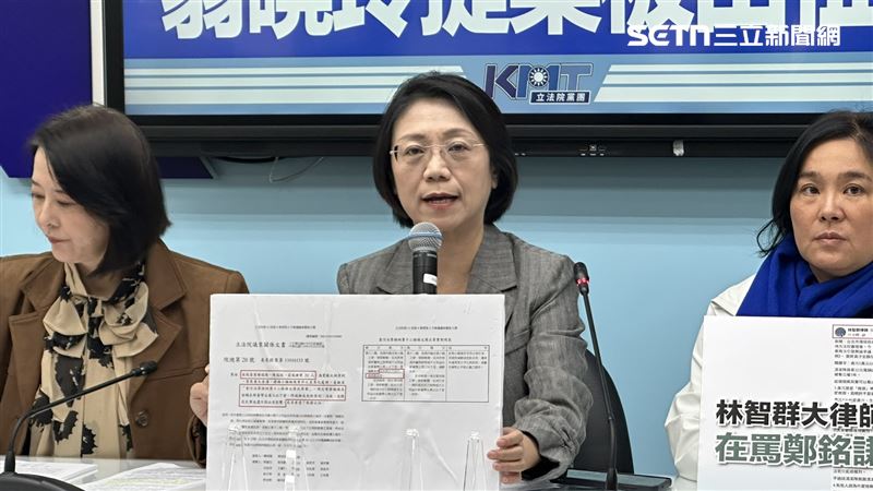 國民黨團召開「雙標再現！法務部修法没問題！翁曉玲提案被出征？」記者會。（圖／記者詹宜庭攝影）
