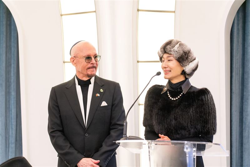 左起薛智偉、坣娜。（圖／猶台文化交流協會JTCA）