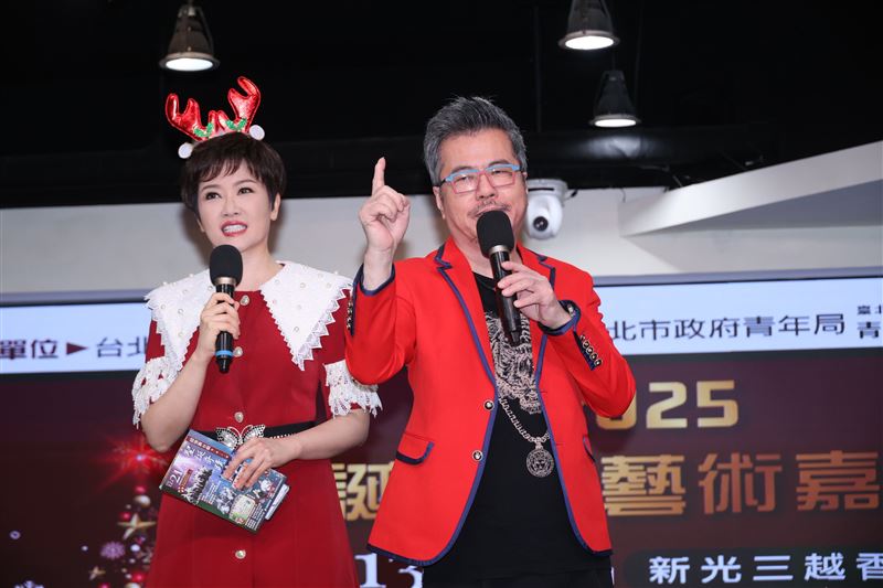 黃國倫、寇乃馨號召的「聖誕文化藝術嘉年華」記者會。（圖／記者鄭孟晃攝影）