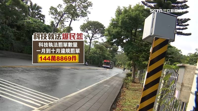 今年1月到10月的違規罰單，累計144萬8869件