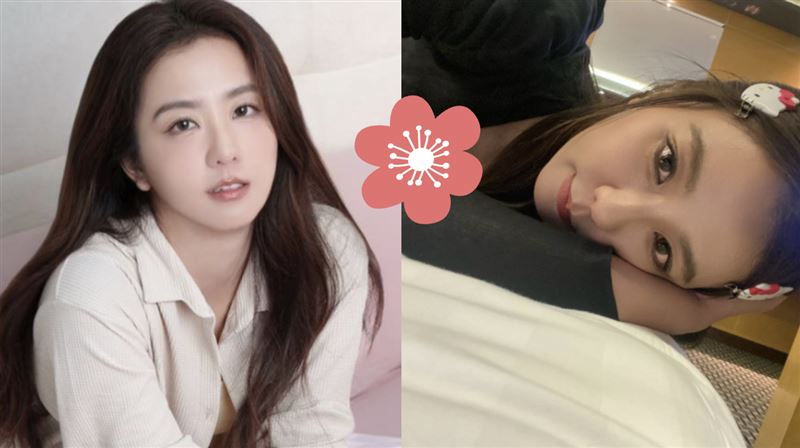 周曉涵床上黑色低胸 傲人雙峰掉出網驚呼