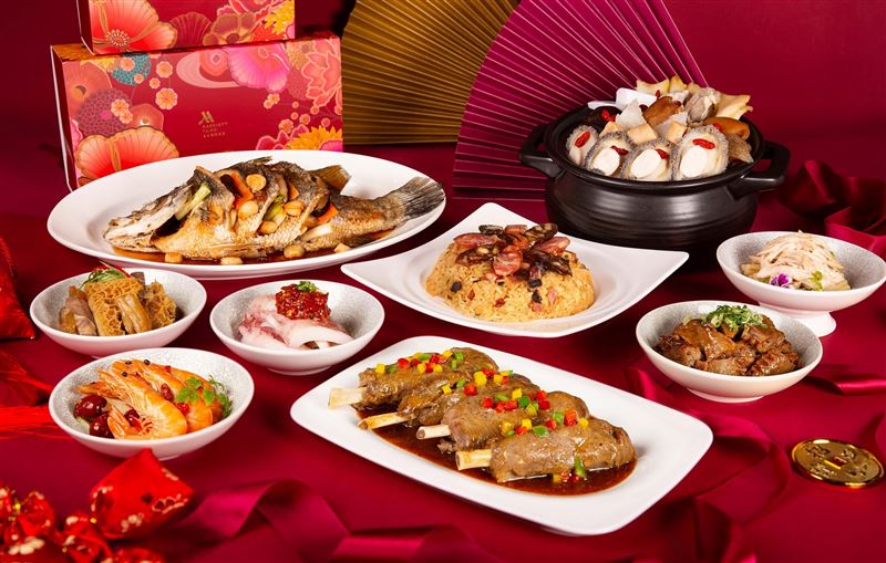 台北萬豪2026年菜外帶「萬馬迎春豪運年菜組」。（圖／飯店旅宿業者提供）