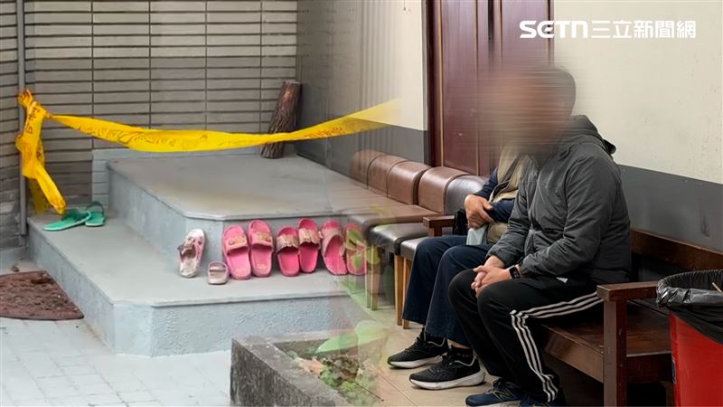 弟弟與年邁父親現身殯儀館認屍，面對詢問，堅稱「被警方下封口令，我不能說」，話中有話耐人尋味。（圖／翻攝畫面）