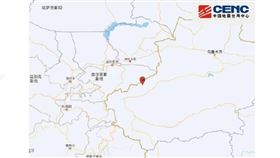 新疆克孜勒蘇州阿合奇縣下午3時44分發生規模6.0地震，震源深度10公里。（圖／翻攝自中國地震台網中心微博）