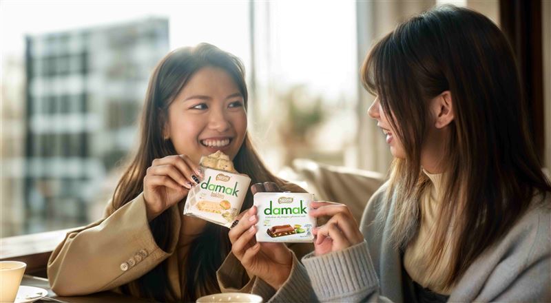 雀巢引進土耳其銷售第一的「雀巢DAMAK開心果巧克力」。（圖／品牌業者提供）