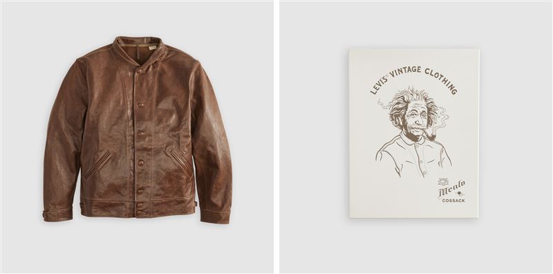 Levi&rsquo;s&reg; Vintage Clothing經典復興&mdash;愛因斯坦Menlo Cossack皮夾克。（圖／品牌業者提供）
