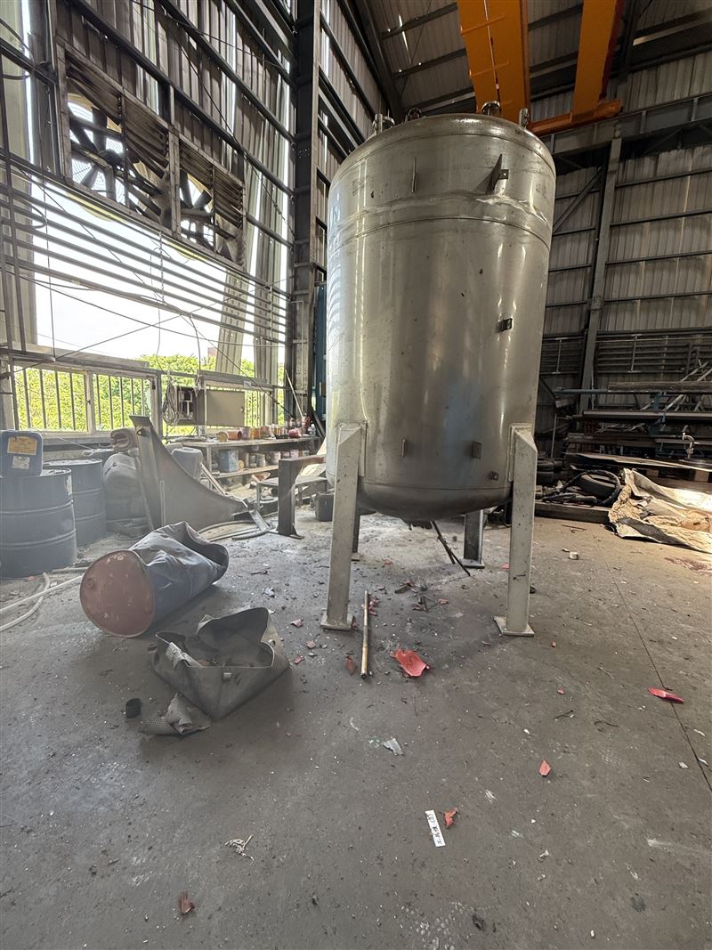 工人清洗儲存槽時發生爆炸。（圖／桃園市勞檢處提供）