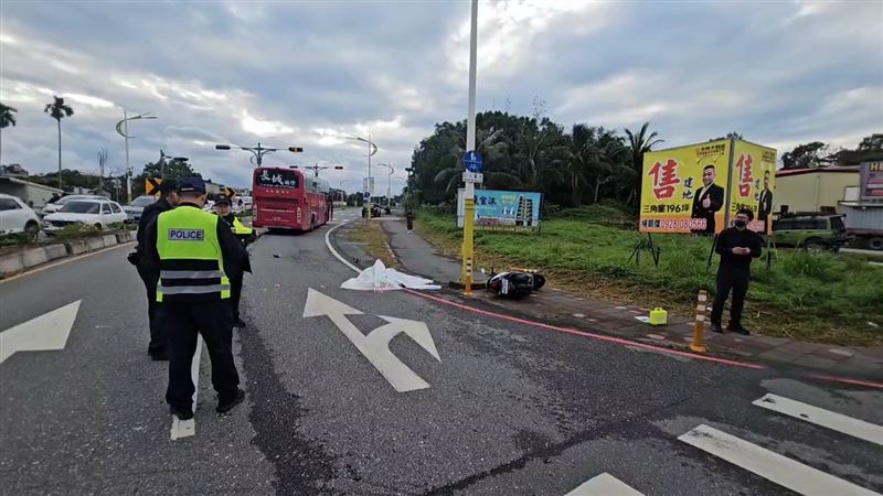 新／遊覽車擦撞機車　男騎士遭輾爆頭斃命