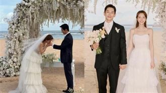 溫朱莞峇里島秘婚　珉娥絕美婚紗照曝光