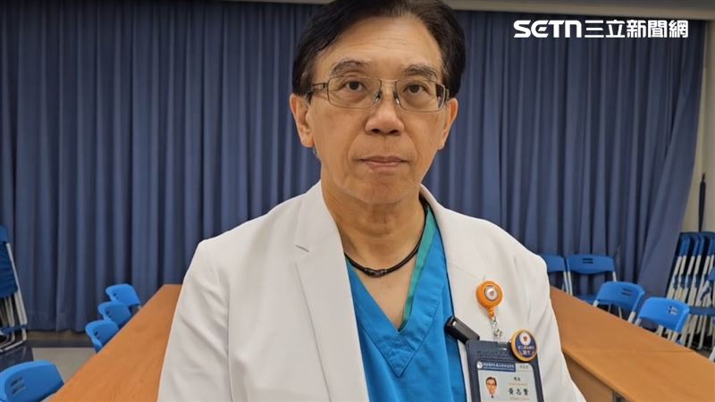 24歲林姓員警遭撞命危，經3個多小時手術治療，情況已穩定，陽明交大醫院院長黃志賢受訪時說明最新情況。（圖／翻攝畫面）