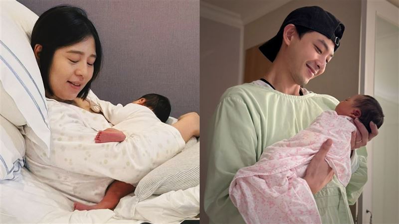 劉品言與連晨翔上月正式升格新手爸媽。(圖/翻攝自劉品言IG、連晨翔臉書)