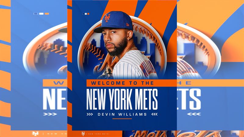 威廉斯(Devin Williams)加盟大都會。(圖/翻攝自X平台 @Mets)