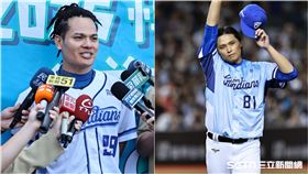 富邦悍將張育成、陳仕朋。（圖／記者劉彥池攝影）