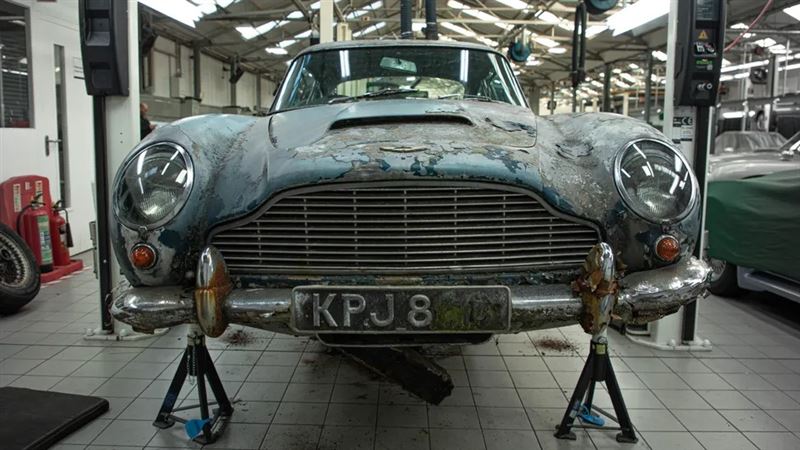 Aston Martin DB5原始車況慘不忍睹。(圖/翻攝TopGear網站)