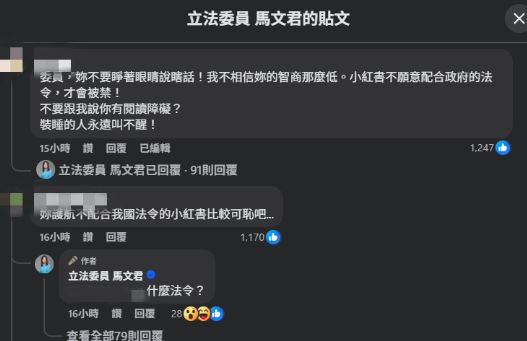 馬文君發文反被嗆。（圖／翻攝自馬文君臉書）