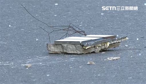 新／北市東區磁磚、石塊鐵絲線突砸落