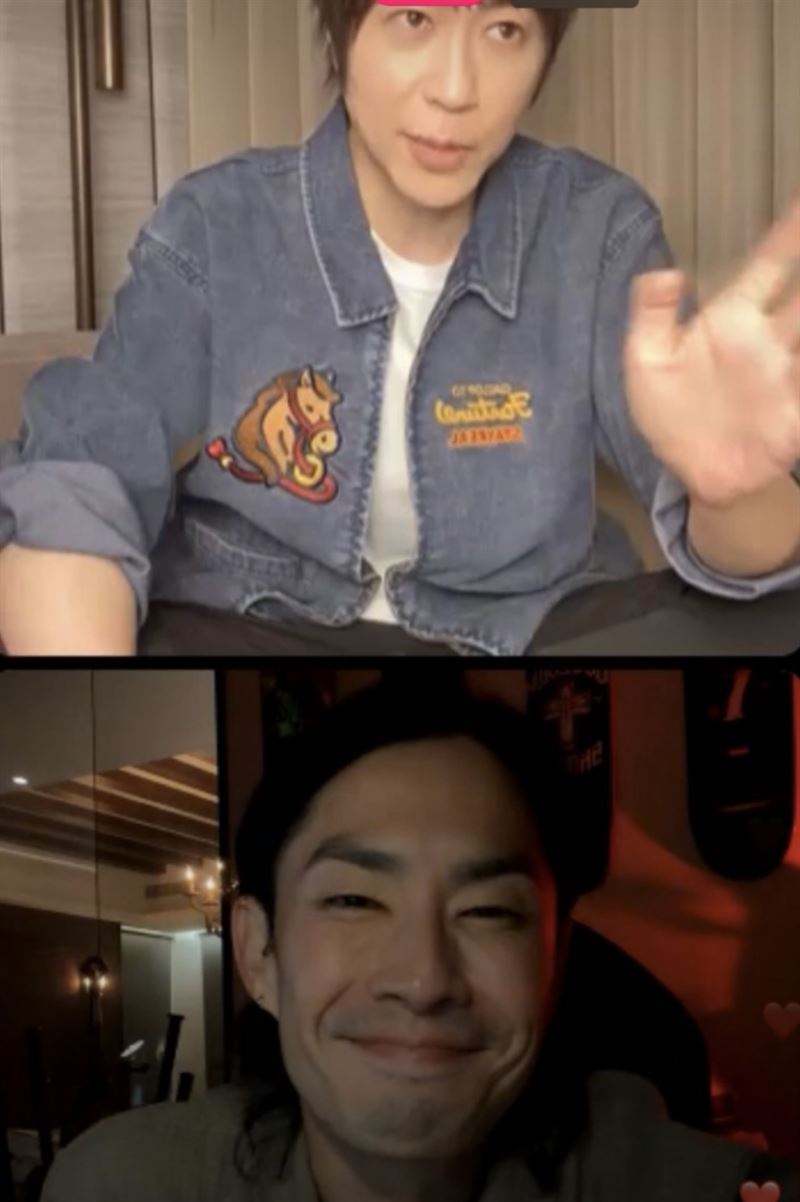 吳建豪直播真面目曝光。（圖／翻攝自阿信IG）