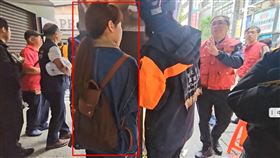 「定食8」的店長現身表示不方便對外發言。（圖／翻攝畫面）