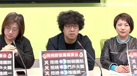 沈伯洋出席民進黨團「跨境鎮壓已入台？ 保護人身，拒絕恫嚇，拒絕洗腦」記者會。（圖／記者詹宜庭攝影）