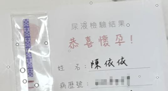 依依宣布懷孕。（圖／翻攝YT @YYC陳依依）