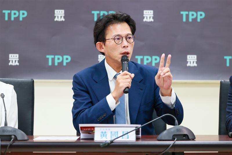 民眾黨團召開「卓榮泰選擇性執法 賴清德總統正在摧毀國家」記者會。（圖／民眾黨團提供）