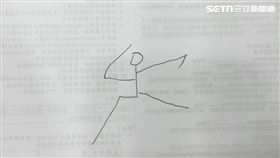 一位疑似聾啞人士的阿姨到藥局買藥忘了藥名，畫出火柴人後，讓藥師意會到她要買什麼商品。（圖／Threads網友the520123授權提供，未經同意請勿轉載） 