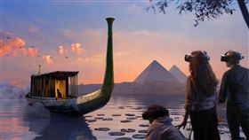 觀眾將近距離了解金字塔的內部構造和歷史脈絡，探索此前從未向公眾開放的區域。（圖／宏達電提供） 