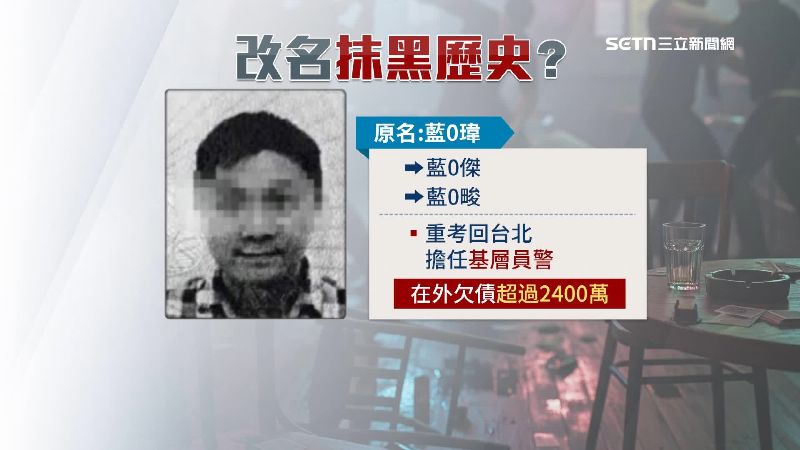 藍姓員警還改過兩次名