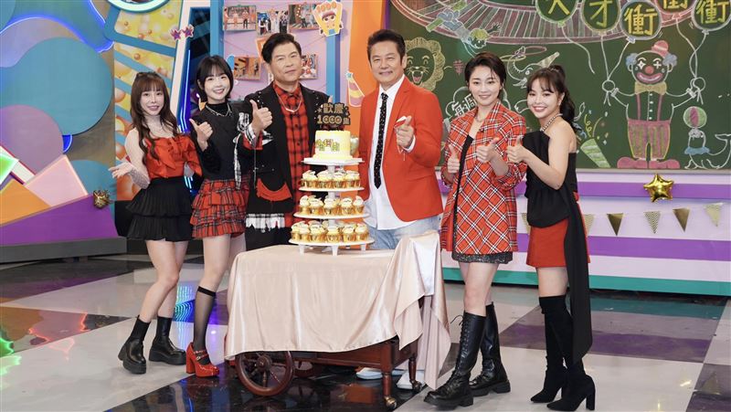 巫苡萱（左起）、籃籃、曾國城、徐乃麟、張文綺、徐凱希。（圖／記者趙于瑩攝影）