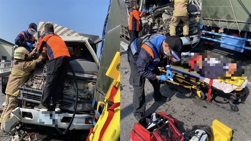 新／國道事故！乘客「雙腿變形」2人送醫