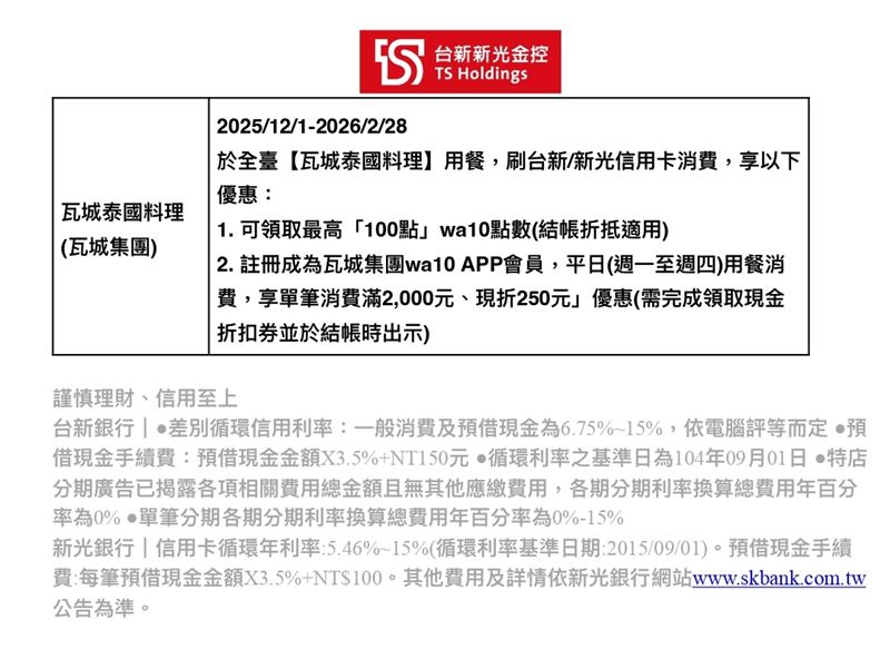 迎接2026，台新新光金控於台北三大熱點打造聖誕造景，首推浪漫戶外降雪！同步攜手餐飲、旅遊等百大品牌，祭出全家霜淇淋、飯店折抵及餐廳加菜等刷卡專屬回饋，讓卡友賞雪景、享優惠，歡度佳節。（圖／台新新光提供）