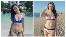 曾雅蘭換上泳裝。（圖／翻攝自曾雅蘭臉書）