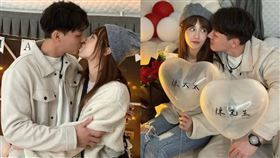 陳晨威在社群公開求婚啾啾現場照，證實兩人升格準夫妻，讓許多粉絲紛紛獻上祝福。（圖／翻攝自陳晨威IG）