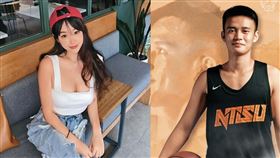 民眾黨專員梅嬿翎（左）十分年輕，常在社群平台展露姣好的身材。林劭安（右）曾是HBL、UBA球星，與國手陳芷英穩交5年。（翻攝梅嬿翎IG、國立體大籃球隊官網）