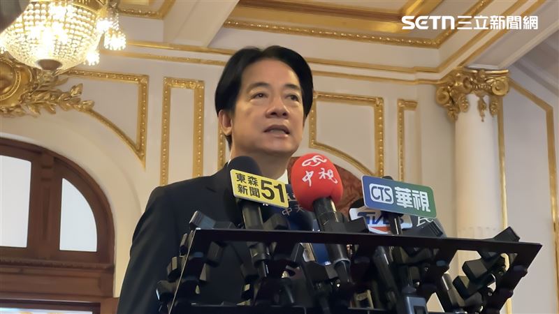 總統賴清德出席「第20屆亞洲民主人權獎頒獎典禮」前受訪（圖／記者劉秀敏攝影）