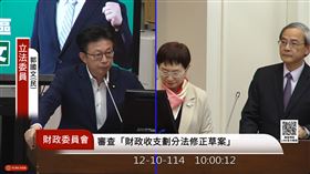 民進黨立委郭國文今（10）日質詢指出，國安基金歷年護盤狂賺660億，應將此「機會財」挹注長照與健保，全民共享。同時，他主張修法刪除進場「四大情境」限制，強化護盤彈性，並示警擴編恐年燒70億利息，籲財政部精算。財長莊翠雲允諾研議。（圖／翻攝自國會頻道網站） 