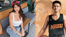 民眾黨專員梅嬿翎（左）十分年輕，常在社群平台展露姣好的身材。林劭安（右）曾是HBL、UBA球星，與國手陳芷英穩交5年。（翻攝梅嬿翎IG、國立體大籃球隊官網）