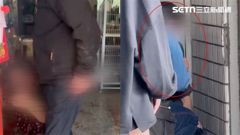 死者女兒趕到殯儀館認屍，連門口都走不進去，腿軟下跪痛哭：怎麼會這樣。（圖／翻攝畫面）