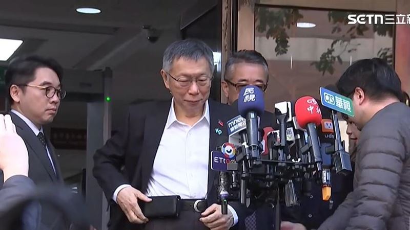 柯文哲現身北院，表示會在法庭上捍衛自己的清白。（圖／翻攝畫面）