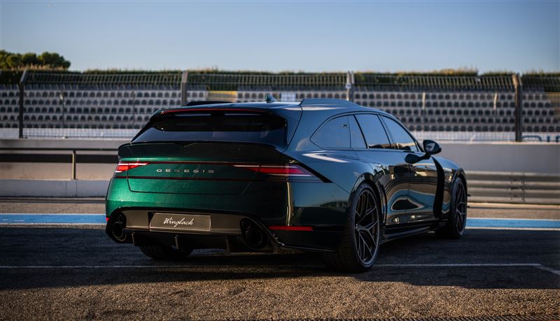 帥氣的空力設計,讓旅行車兼具旗艦氣場與性能味。(圖/翻攝Genesis網站)