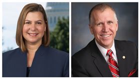 美國參議院參議員、台灣連線共同主席Elissa Slotkin（圖左）與Thom Tillis（圖右）發聯合聲明表態力挺台灣8年1.25兆國防特別預算案。（組合圖）