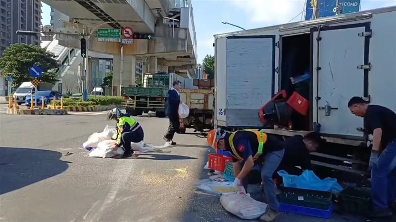 新北市淡水區淡金路與北新路口,發生一起車禍事故。(圖/翻攝畫面)