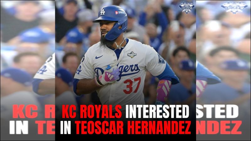 皇家有意交易赫南德茲(Teoscar Hernandez)。(圖/翻攝自X平台 @DodgersNation)