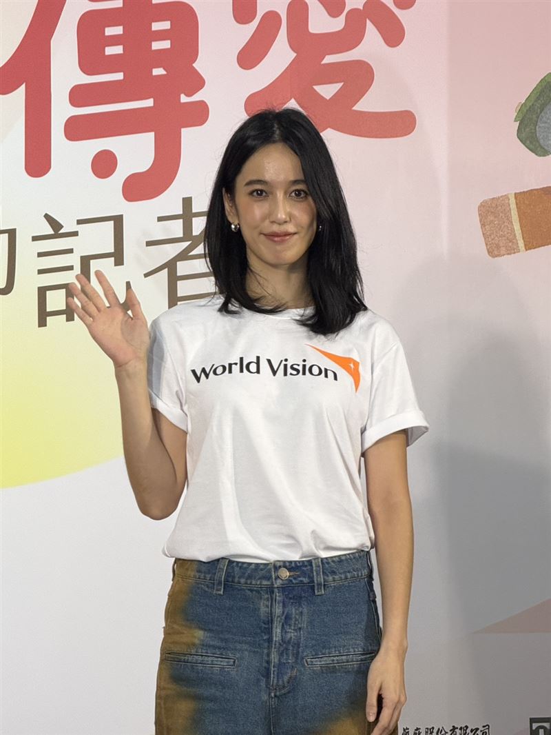 陳庭妮為台灣世界展望會年度代言人。(圖/記者宋亭誼攝影)