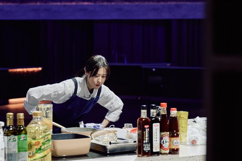 林予晞在競賽中意外撐到後段。(圖/三立提供)