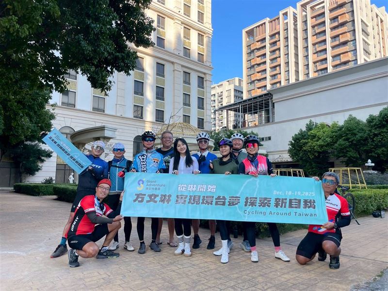 方文琳單車環島進行第二天。（圖／捷安特旅遊提供）