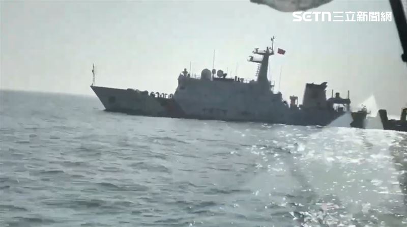 中國海警船越界。（圖／海巡署金馬澎分署提供）